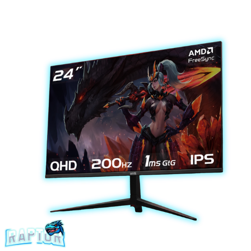 Monitor Gamer Raptor Hawk Eye 24 Frameless IPS FHD 200Hz 1Ms HDMI-DP